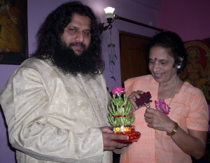 With Maa Shanta ji, 2008